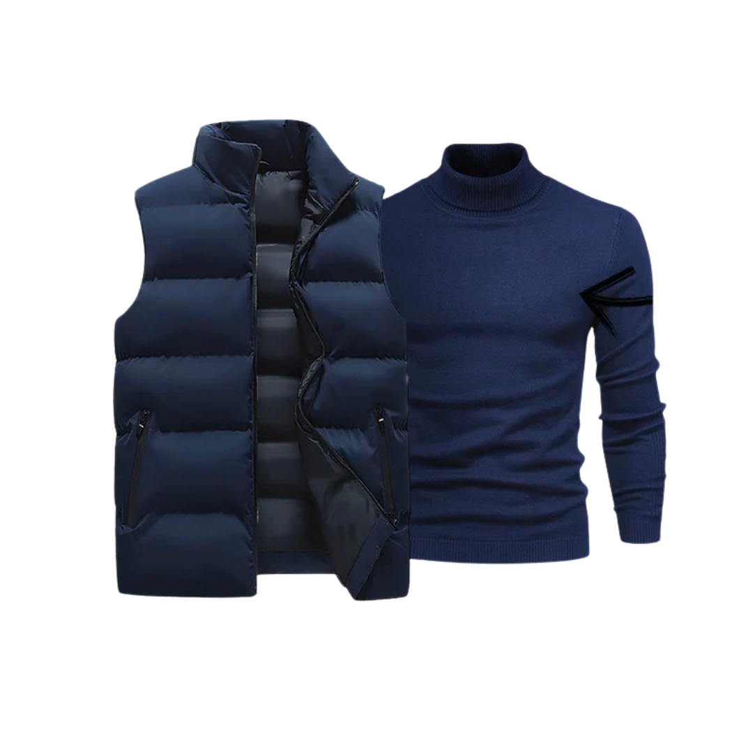 Herren Premium Winterweste – Inklusive kostenlosem Pullover 01