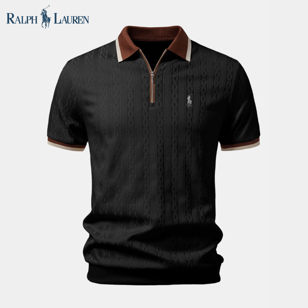 R&L™ Premium Textured Zip Polo