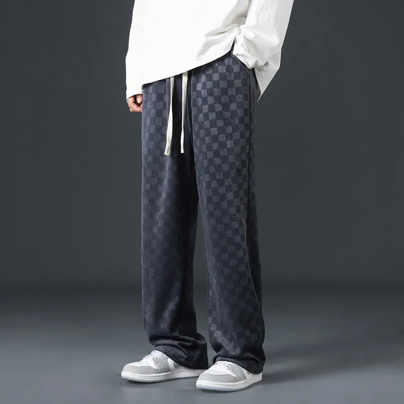 Urban checked jogging trousers