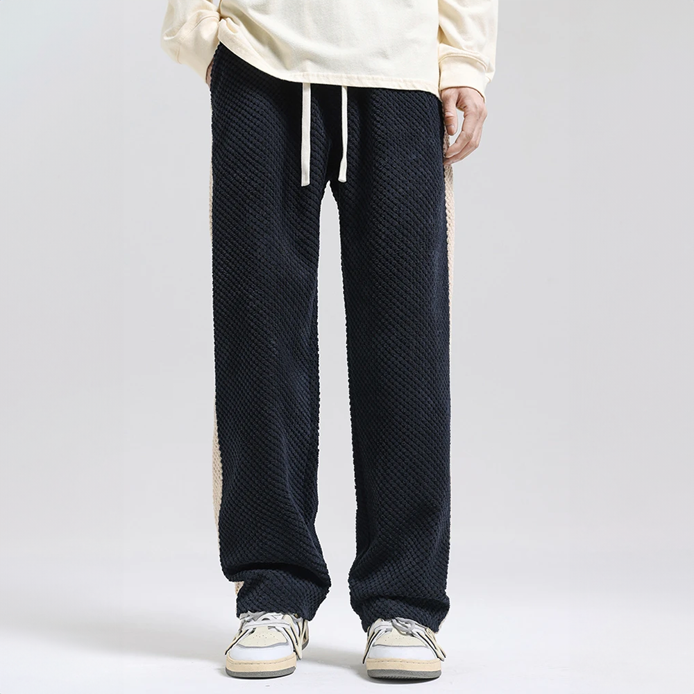 Waffle cord jogging trousers