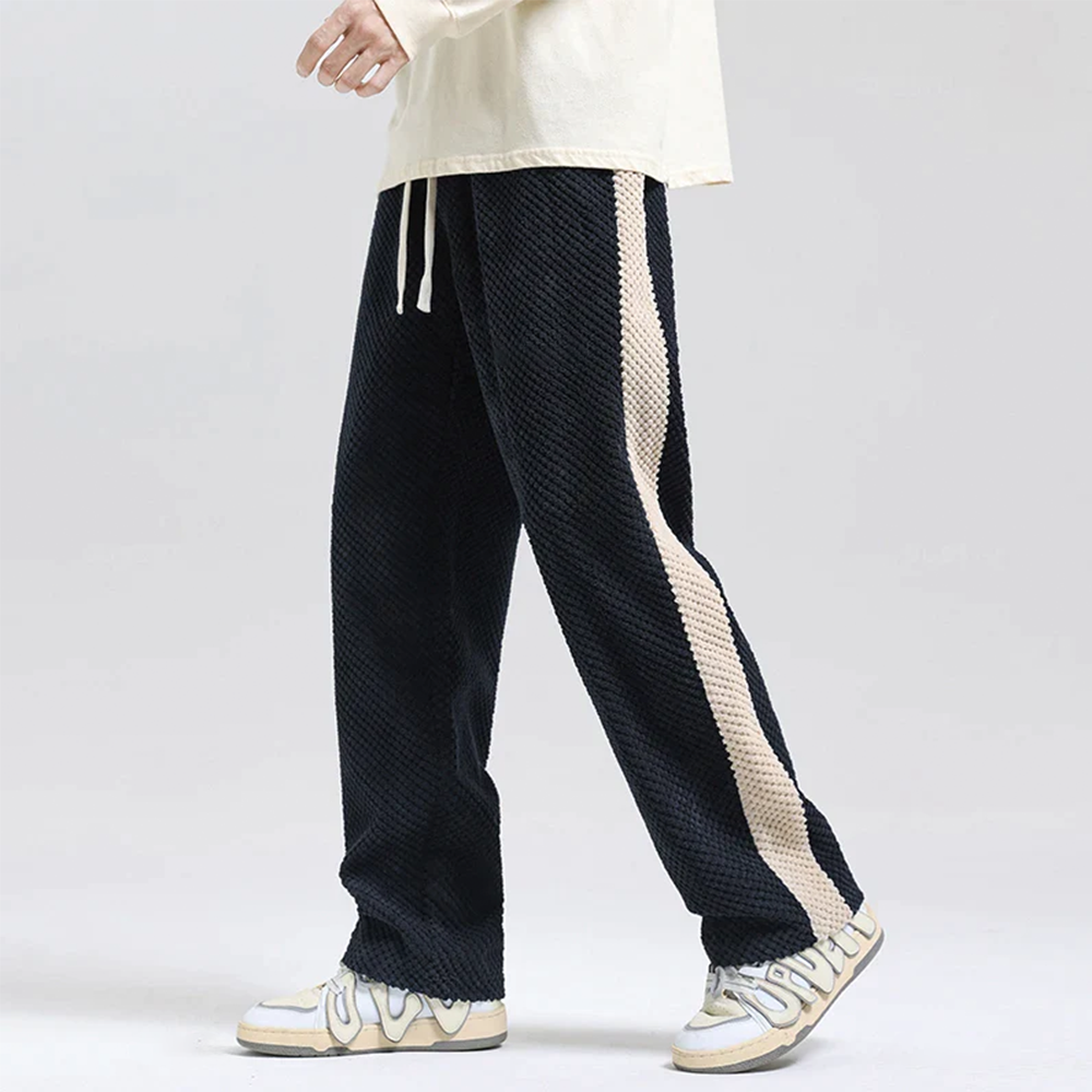Waffle cord jogging trousers