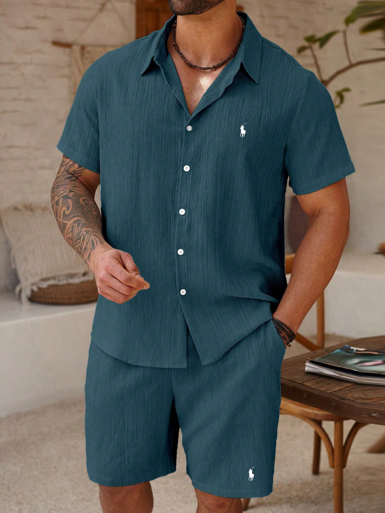 R&L™ Premium Men's Set - Short Sleeve Shirt & Shorts