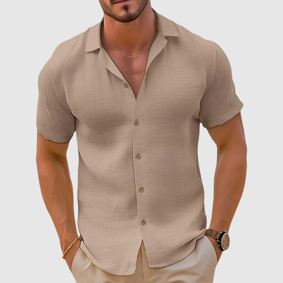 Lorenzo Vitali island linen shirt